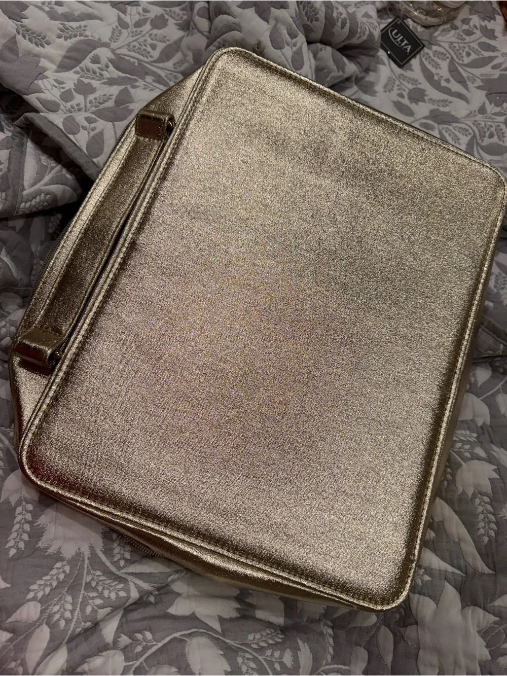 Lancome Metallic Rose Embossed Makeup Case